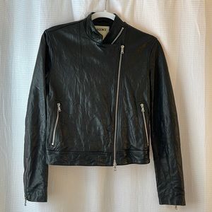 L’Agence Black Lamb Leather Jacket